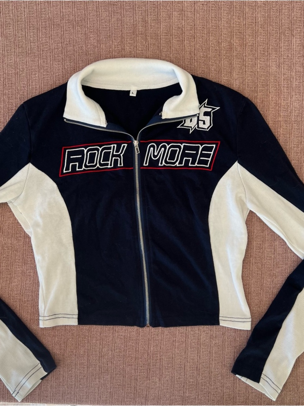 Rock Revival Black and White 'Rock More' Zip-Up Jacket